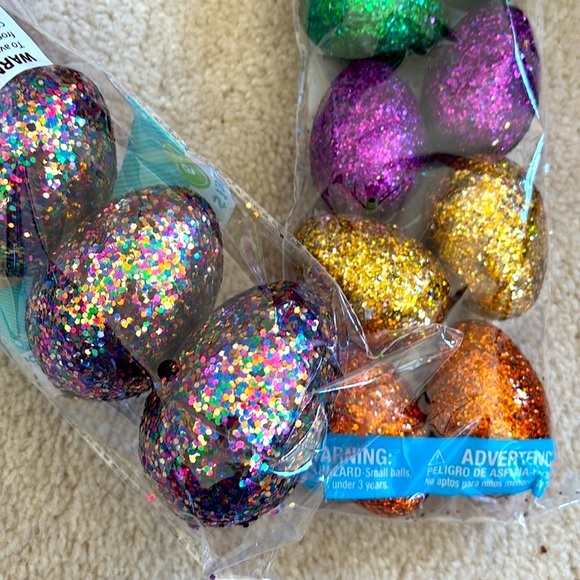 Brand New Easter Basket Bundle Dragonfly Felt Glitter Eggs Printed Colorful Lot - Picture 5 of 16